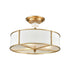 Elk Ceramique SEMI FLUSH MOUNT in Antique Gold Leaf Finish Model: 33052/3
