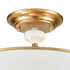 Elk Ceramique SEMI FLUSH MOUNT in Antique Gold Leaf Finish Model: 33052/3
