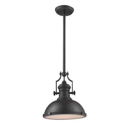 Elk Chadwick 1 Light PENDANT in Matte Black Finish Model: 66636-1
