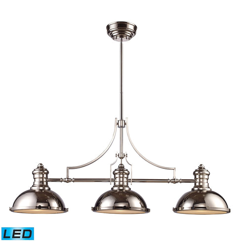 Elk Chadwick ISLAND LIGHT in Polished Nickel Finish Model: 66115-3-LED