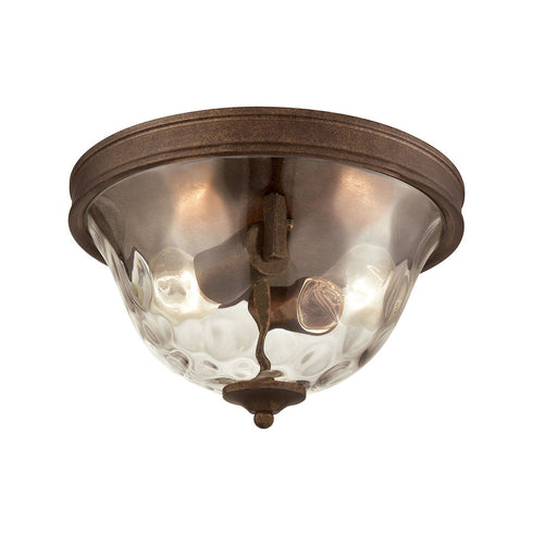 Elk Cheltham 2 Light FLUSH MOUNT in Mocha Finish Model: 46028/2