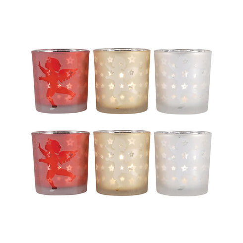 Elk Cherubs Votives (Set of 3) in Antique Gold Finish Model: 394331/S2