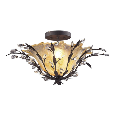 Elk Circeo SEMI FLUSH MOUNT in Deep Rust Finish Model: 8059/2