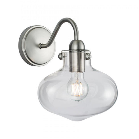 Elk Clara 11.75 Inch High 1 Light Sconce in Brushed Nickel Model: 8261-BN-CL