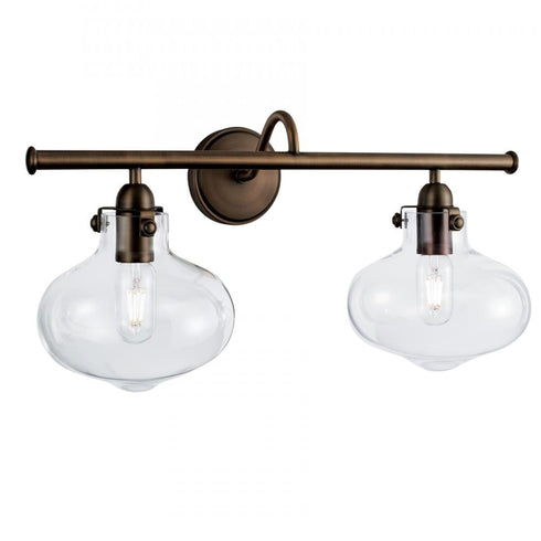 Elk Clara 9 Inch Wide 2 Light Vanity Light in Architectural Bronze Model: 8262-AR-CL