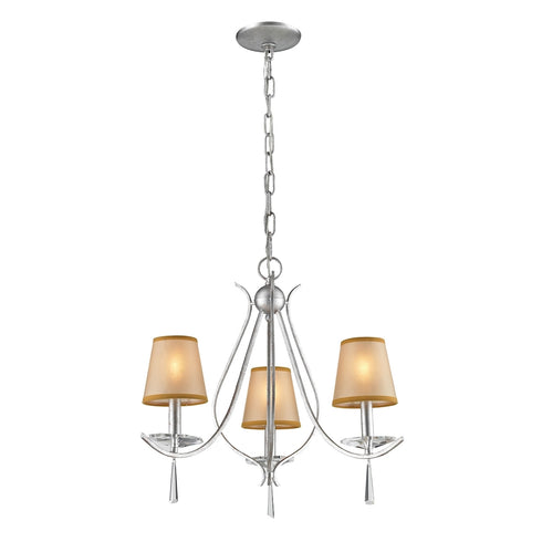 Elk Clarendon 3 Light CHANDELIER in Silver Finish Model: 14081/3
