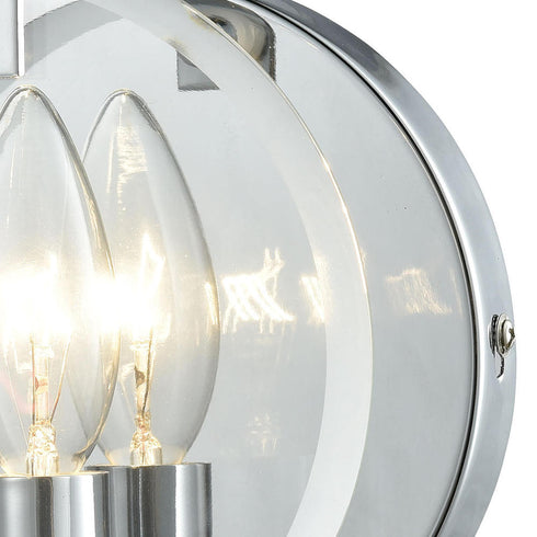 Elk Clasped Glass VANITY LIGHT in Polished Chrome Finish Model: 81340/1