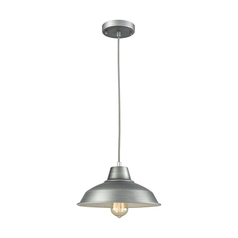 Elk Classic Loft 1 Light MINI PENDANT in Weathered Zinc Finish Model: CN770148