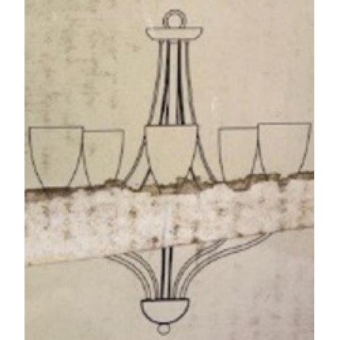 Elk Classico 5 Light CHANDELIER in Dark Rust Finish Model: 404-5MT