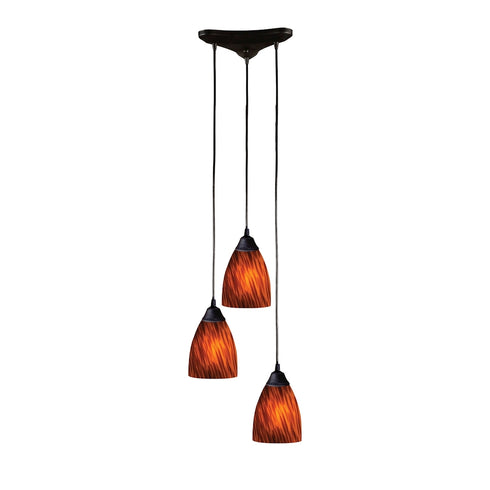 Elk Classico MINI PENDANT in Dark Rust Finish Model: 406-3ES