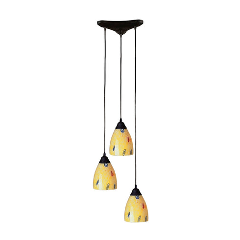Elk Classico MINI PENDANT in Dark Rust Finish Model: 406-3YW