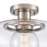 Elk Clement 13 Inch Wide 1 Light Semi Flush Mount Antique Nickel Model: 89754/1