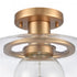 Elk Clement 13 Inch Wide 1 Light Semi Flush Mount Brushed Gold Model: 89764/1