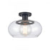 Elk Clement 13 Inch Wide 1 Light Semi Flush Mount Matte Black Model: 89774/1