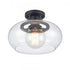 Elk Clement 13 Inch Wide 1 Light Semi Flush Mount Matte Black Model: 89774/1