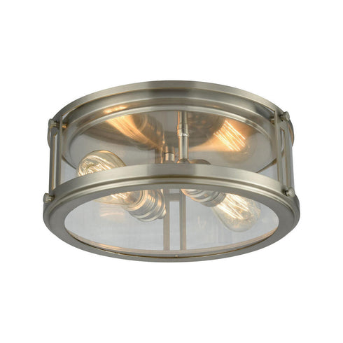 Elk Coby 2 Light FLUSH MOUNT in Brushed Nickel Finish Model: 11860/2