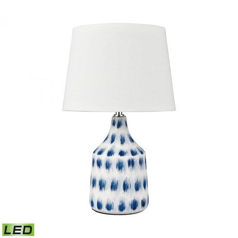Elk Colmar 18 Inch High 1 Light Table Lamp in Blue Includes LED Bulb Model: S019-7270-LED