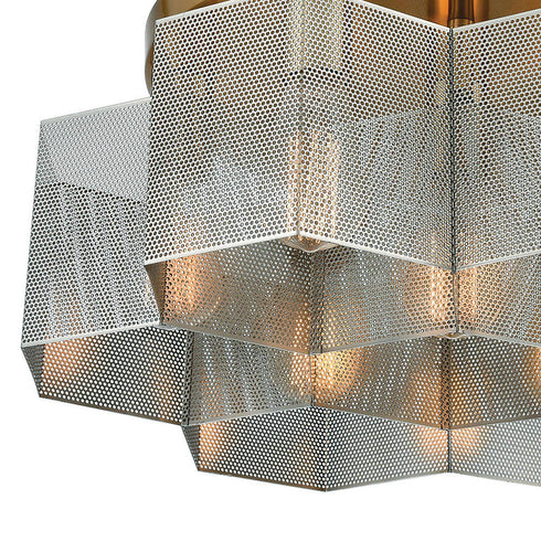 Elk Compartir SEMI FLUSH MOUNT in Polished Nickel Finish Model: 21109/7