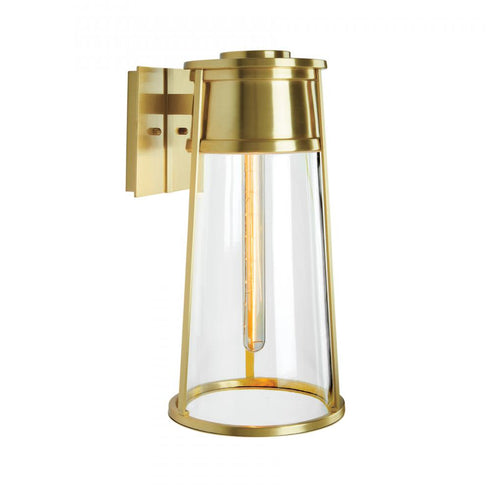 Elk Cone 12.75 Inch High 1 Light Outdoor Sconce in Matte Black Model: 1246-MB-CL