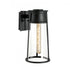 Elk Cone 17 Inch High 1 Light Outdoor Sconce in Matte Black Model: 1245-MB-CL