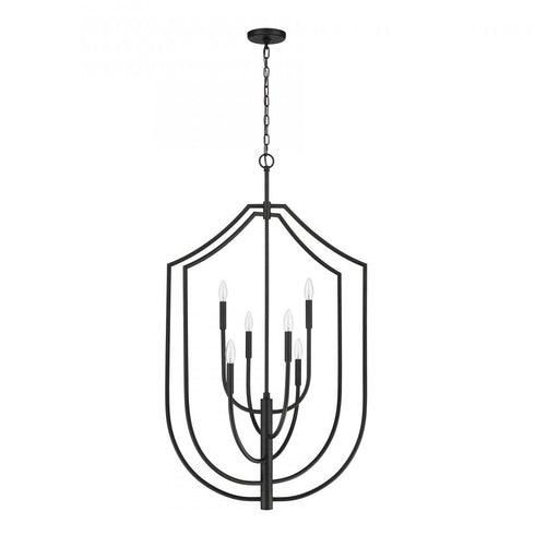Elk Continuance 26 Inch Wide 6 Light Pendant in Charcoal Model: 82026/6