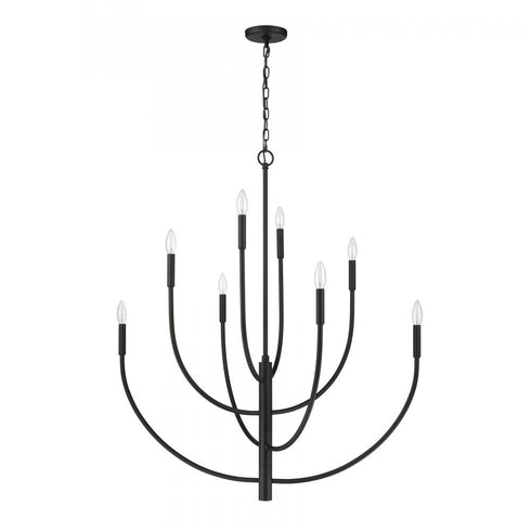 Elk Continuance 36 Inch Wide 8 Light Chandelier in Charcoal Model: 82028/8