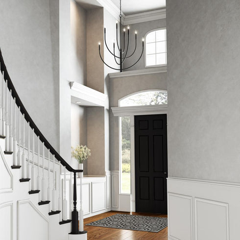 Elk Continuance 36 Inch Wide 8 Light Chandelier in Charcoal Model: 82028/8