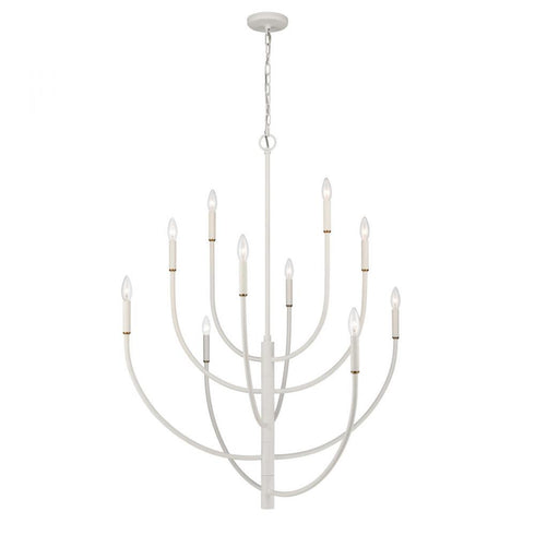 Elk Continuance 42 Inch Wide 10 Light Chandelier in White Coral Model: 82019/10