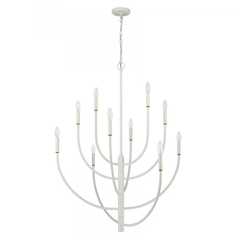 Elk Continuance 42 Inch Wide 10 Light Chandelier in White Coral Model: 82019/10