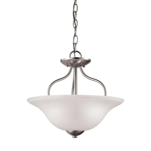 Elk Conway 2 Light SEMI FLUSH MOUNT in Brushed Nickel Finish Model: 1202CS/20