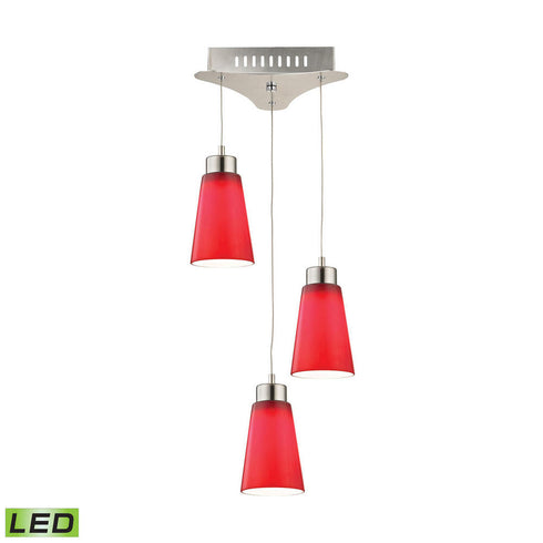 Elk Coppa 3 Light MINI PENDANT in Satin Nickel Finish Model: LCA503-11-16M