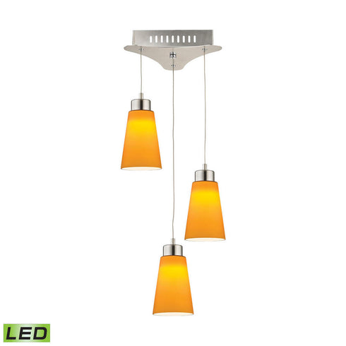 Elk Coppa 3 Light MINI PENDANT in Satin Nickel Finish Model: LCA503-8-16M