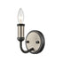 Elk Cortlandt 1 Light SCONCE in Gray Iron Brushed Platinum Brushed Platinum Finish Model: 15390/1