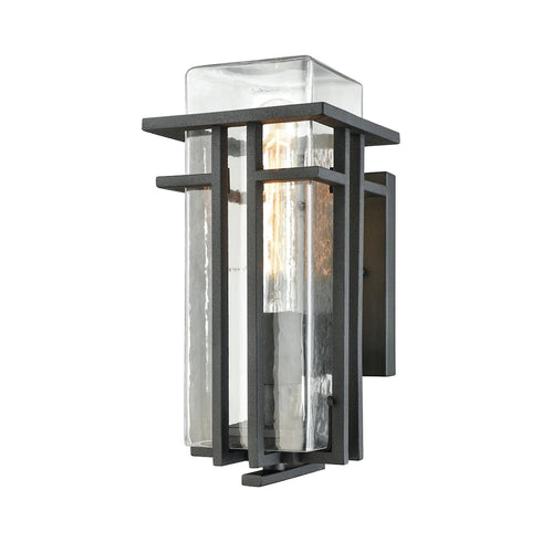 Elk Croftwell EXTERIOR WALL SCONCE in Textured Matte Black Finish Model: 45185/1