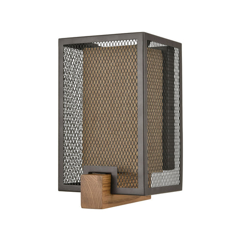 Elk Crossbeam 1 Light SCONCE in Oil Rubbed Bronze Medium Oak Medium Oak Finish Model: 33340/1