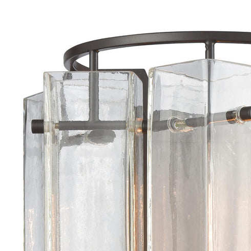 Elk Cubic Glass 1 Light SCONCE in Oil Rubbed Bronze Finish Model: 11160/1