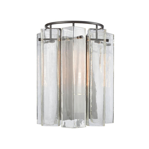 Elk Cubic Glass 1 Light SCONCE in Oil Rubbed Bronze Finish Model: 11160/1