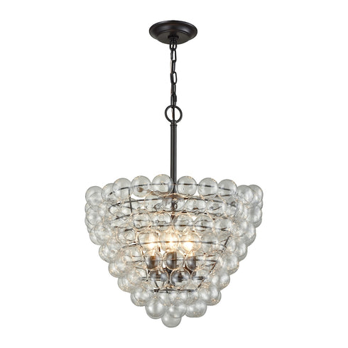 Elk Cuvee 3 Light CHANDELIER in Clear Oil Rubbed Bronze Oil Rubbed Bronze Finish Model: D3146