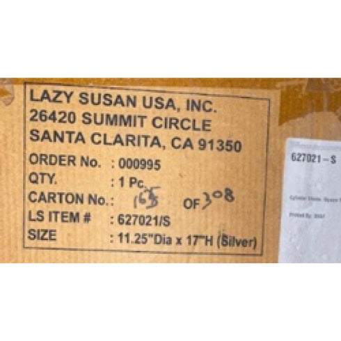 Elk Cylinder Shade. Square Perforations in Brown Finish Model: 627021-S