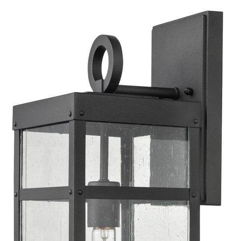 Elk Dalton 19.5 Inch High 1 Light Outdoor Sconce in Textured Black Model: 69702/1