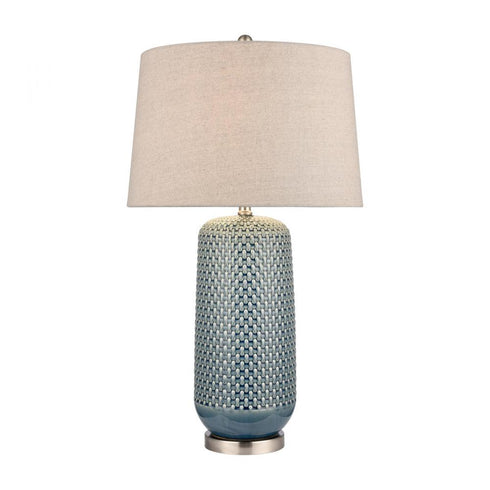 Elk Dawlish Bay 31 Inch High 1 Light Table Lamp Blue in Blue Glazed Finish Model: S0019-9484