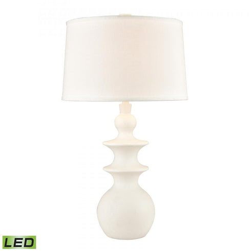 Elk Depiction 32 Inch High 1 Light Table Lamp in Matte White Includes LED Bulb Model: D4694-LED