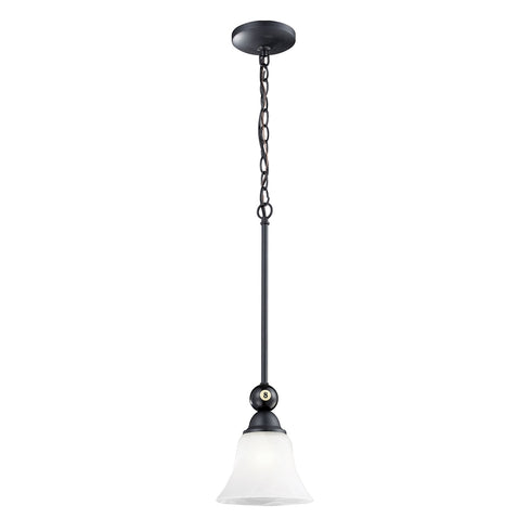 Elk Designer Classics 1 Light MINI PENDANT in Matte Black Finish Model: 66202-1