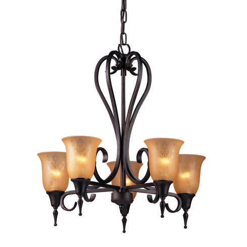 Elk Diamante 5 Light HEMINGWAY COLLECTION DUSK FINISH Model: 88231