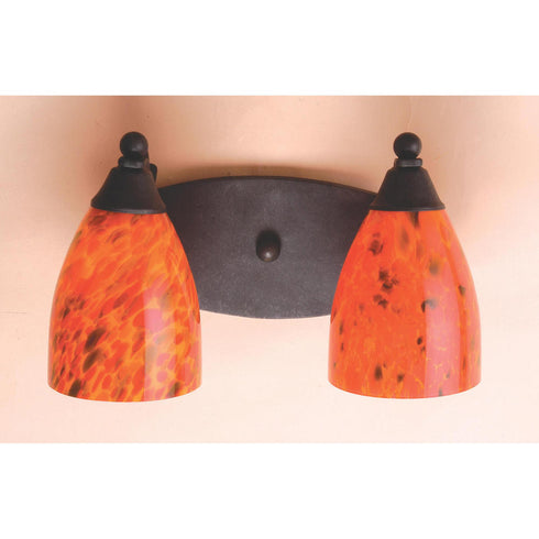 Elk Diamante VANITY LIGHT in Dark Rust Finish Model: 411-2FR