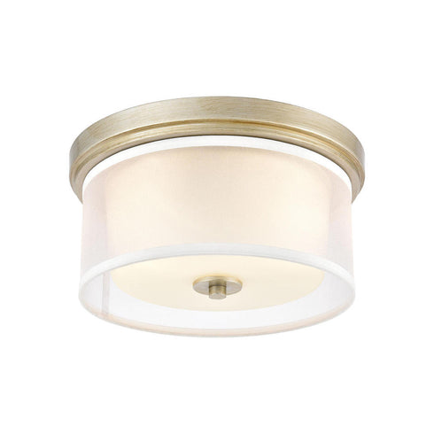 Elk Diffusion 2 Light FLUSH MOUNT in Aged Silver Finish Model: 57035/2