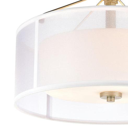 Elk Diffusion SEMI FLUSH MOUNT in Aged Silver Finish Model: 57034/3
