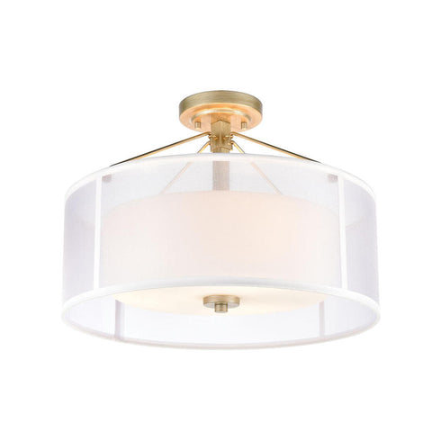 Elk Diffusion SEMI FLUSH MOUNT in Aged Silver Finish Model: 57034/3