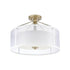 Elk Diffusion SEMI FLUSH MOUNT in Aged Silver Finish Model: 57034/3