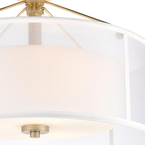 Elk Diffusion SEMI FLUSH MOUNT in Aged Silver Finish Model: 57034/3